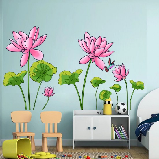 Sticker decorativ, Flore roz pal, 150 cm, 396STK-3 Sticker decorativ, Flore roz pal, 150 cm, 396STK-3