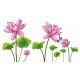 Sticker decorativ, Flore roz pal, 150 cm, 396STK-3 Sticker decorativ, Flore roz pal, 150 cm, 396STK-3