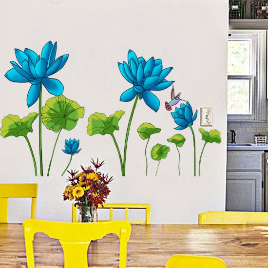 Sticker decorativ, Flori albastre, 150 cm, 396STK Sticker decorativ, Flori albastre, 150 cm, 396STK