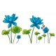 Sticker decorativ, Flori albastre, 150 cm, 396STK Sticker decorativ, Flori albastre, 150 cm, 396STK