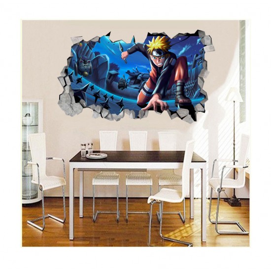 Sticker decorativ, Gaura in perete 3D, Anime, 85 cm, 341STK Sticker decorativ, Gaura in perete 3D, Anime, 85 cm, 341STK