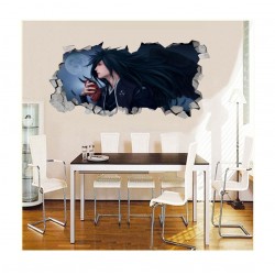 Sticker decorativ, Gaura in perete 3D, Anime, 85 cm, 342STK Sticker decorativ, Gaura in perete 3D, Anime, 85 cm, 342STK