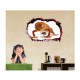 Sticker decorativ, Gaura in perete 3D, Broasca, 85 cm, 392STK Sticker decorativ, Gaura in perete 3D, Broasca, 85 cm, 392STK