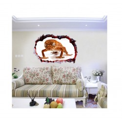 Sticker decorativ, Gaura in perete 3D, Broasca, 85 cm, 392STK Sticker decorativ, Gaura in perete 3D, Broasca, 85 cm, 392STK