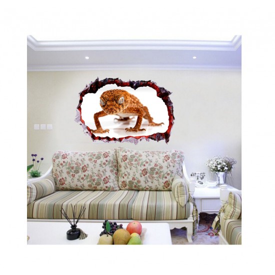 Sticker decorativ, Gaura in perete 3D, Broasca, 85 cm, 392STK Sticker decorativ, Gaura in perete 3D, Broasca, 85 cm, 392STK
