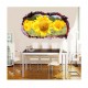 Sticker decorativ, Gaura in perete 3D, Floarea soarelui, 85 cm, 336STK-1 Sticker decorativ, Gaura in perete 3D, Floarea soarelui, 85 cm, 336STK-1