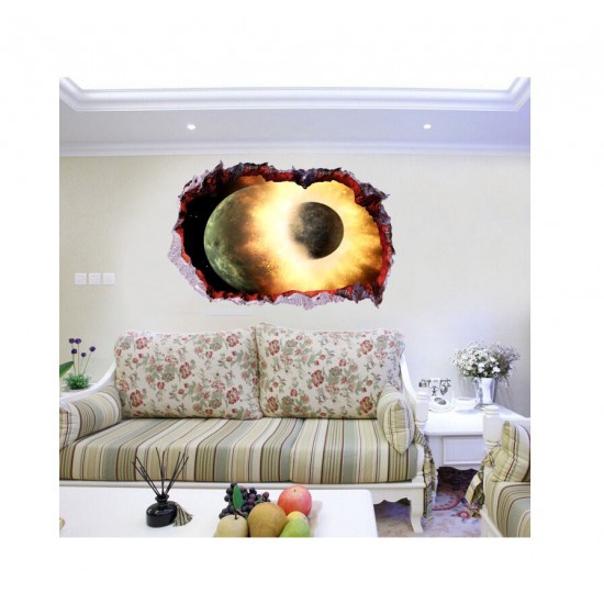 Sticker decorativ, Gaura in perete 3D, Planete, 85 cm, 395STK Sticker decorativ, Gaura in perete 3D, Planete, 85 cm, 395STK