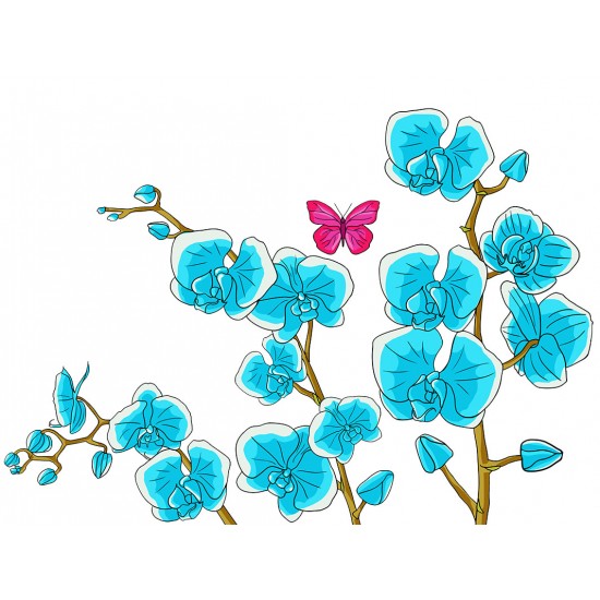 Sticker decorativ, Orhideie, 150 cm, 399STK Sticker decorativ, Orhideie, 150 cm, 399STK