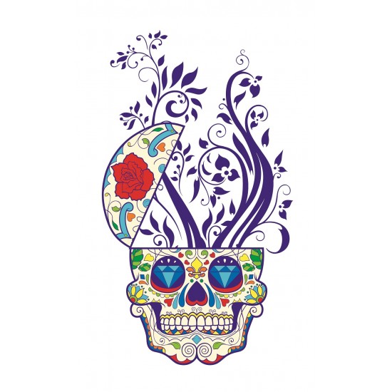 Sticker decorativ, Skull, 90 cm, 219STK-1 Sticker decorativ, Skull, 90 cm, 219STK-1