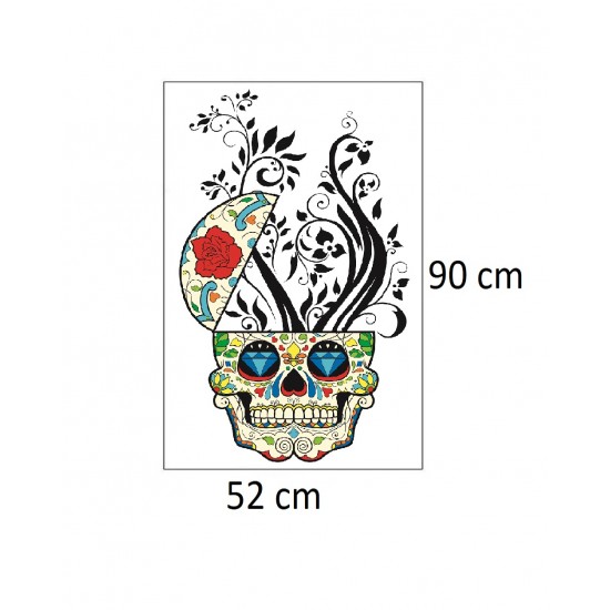 Sticker decorativ, Skull, 90 cm, 219STK-2 Sticker decorativ, Skull, 90 cm, 219STK-2