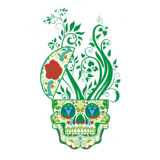 Sticker decorativ, Skull, 90 cm, 219STK-3 Sticker decorativ, Skull, 90 cm, 219STK-3
