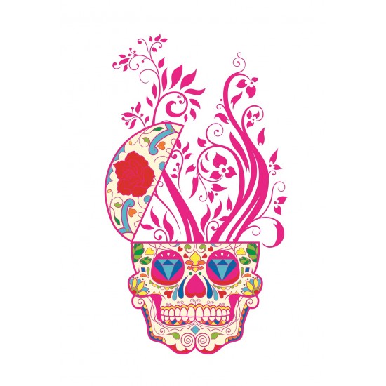Sticker decorativ, Skull, 90 cm, 219STK-5 Sticker decorativ, Skull, 90 cm, 219STK-5