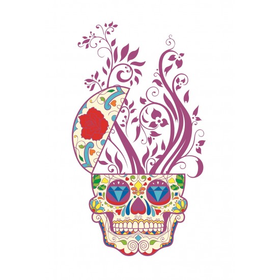 Sticker decorativ, Skull, 90 cm, 219STK-6 Sticker decorativ, Skull, 90 cm, 219STK-6