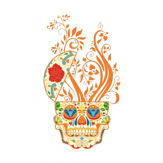 Sticker decorativ, Skull, 90 cm, 219STK-7 Sticker decorativ, Skull, 90 cm, 219STK-7