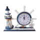 Ceas decorativ, Timona cu far si ancora, Albastru, 26 cm, K919A-1 Ceas decorativ, Timona cu far si ancora, Albastru, 26 cm, K919A-1