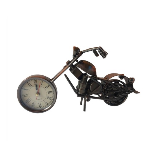 Ceas decorativ in forma de motocicleta, Maro, 19 cm, 356-12D Ceas decorativ in forma de motocicleta, Maro, 19 cm, 356-12D