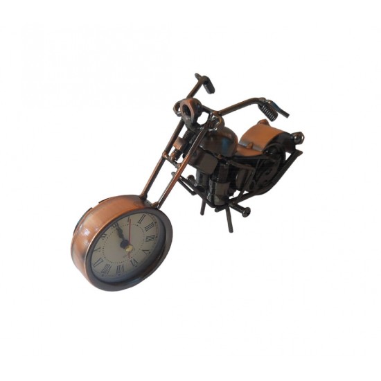 Ceas decorativ in forma de motocicleta, Maro, 19 cm, 356-12D Ceas decorativ in forma de motocicleta, Maro, 19 cm, 356-12D