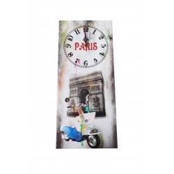 Ceas de perete, Paris Arcul de Triumf, Canvas, 55 cm,  JFZ2742