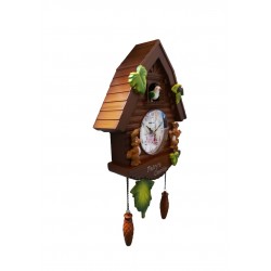 Ceas de perete cu pendul, Casuta cu cuc, 30 cm, 2259ZX-1 Ceas de perete cu pendul, Casuta cu cuc, 30 cm, 2259ZX-1