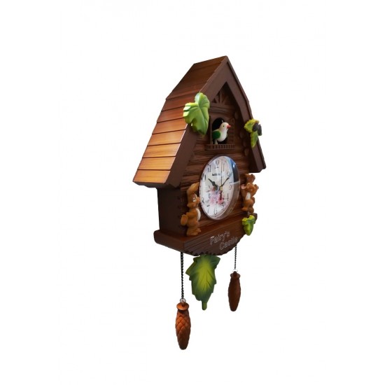 Ceas de perete cu pendul, Casuta cu cuc, 30 cm, 2259ZX-1 Ceas de perete cu pendul, Casuta cu cuc, 30 cm, 2259ZX-1