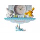 Ceas de perete cu pendul in forma de Casuta pentru copii, Albastru, 30 cm, MHT620 Ceas de perete cu pendul in forma de Casuta pentru copii, Albastru, 30 cm, MHT620