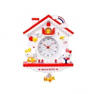Ceas de perete cu pendul in forma de Casuta pentru copii, Rosu, 30 cm, MHT620-1 Ceas de perete cu pendul in forma de Casuta pentru copii, Rosu, 30 cm, MHT620-1