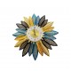 Ceas de perete in forma floare, Gerbera, Silentios, 70 cm, H930445 Ceas de perete in forma floare, Gerbera, Silentios, 70 cm, H930445