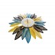 Ceas de perete in forma floare, Gerbera, Silentios, 70 cm, H930445 Ceas de perete in forma floare, Gerbera, Silentios, 70 cm, H930445