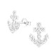 Cercei argint, Ancora cu cristale Swarovski White, A4S32812-1 Cercei argint, Ancora cu cristale Swarovski White, A4S32812-1