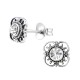 Cercei argint, Floare de la Bali cu cristale Swarovski White, A4S30073-1 Cercei argint, Floare de la Bali cu cristale Swarovski White, A4S30073-1