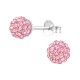 Cercei argint, Minge cu cristale Swarovski Light Rose, A4S39277-1 Cercei argint, Minge cu cristale Swarovski Light Rose, A4S39277-1