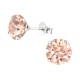 Cercei argint, Runda cu cristale Swarovski Vintage Rose, A4S29477 Cercei argint, Runda cu cristale Swarovski Vintage Rose, A4S29477