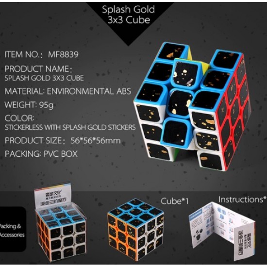 Cub Magic 3x3x3 Splash Gold MoYu, 70CUB-1 Cub Magic 3x3x3 Splash Gold MoYu, 70CUB-1