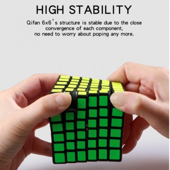Cub Magic 6x6x6 QiYi QiFan black, 137CUB-1 Cub Magic 6x6x6 QiYi QiFan black, 137CUB-1