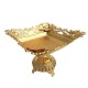 Fructiera din metal, Model floral cu cristale, Luxury, Gold, 23 cm, 167STH Fructiera din metal, Model floral cu cristale, Luxury, Gold, 23 cm, 167STH