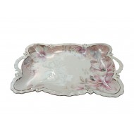 Fructiera platou cu flori, Roz, 42 cm, MK106 Fructiera platou cu flori, Roz, 42 cm, MK106