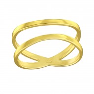 Inel argint placat cu aur 18K, Incrucisat, Marimea 52, A4S39505 Inel argint placat cu aur 18K, Incrucisat, Marimea 52, A4S39505