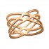 Inel argint placat cu aur roz 14K,  Impletit, Marimea 59, A4S39508