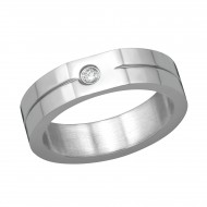 Inel otel chirurgical, Zirconiu Cubic, Marimea 52, A4S38557-1 Inel otel chirurgical, Zirconiu Cubic, Marimea 52, A4S38557-1