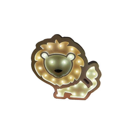 Lampa de veghe cu leduri, In forma de Leu, 33 cm, 6818-6A Lampa de veghe cu leduri, In forma de Leu, 33 cm, 6818-6A