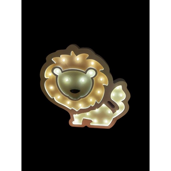 Lampa de veghe cu leduri, In forma de Leu, 33 cm, 6818-6A Lampa de veghe cu leduri, In forma de Leu, 33 cm, 6818-6A