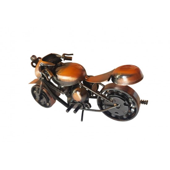 Motocicleta decorativa, Din metal, Maro, 17 cm, 356-3D1 Motocicleta decorativa, Din metal, Maro, 17 cm, 356-3D1