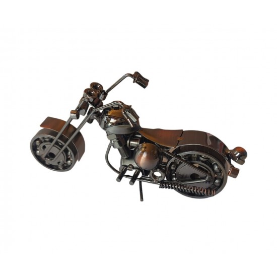 Motocicleta decorativa, Din metal, Maro, 20 cm, 356MD1 Motocicleta decorativa, Din metal, Maro, 20 cm, 356MD1