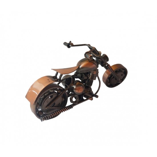 Motocicleta decorativa, Din metal, Maro, 20 cm, 356MD1 Motocicleta decorativa, Din metal, Maro, 20 cm, 356MD1