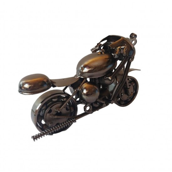 Motocicleta decorativa, Din metal, Negru, 17 cm, 356-3D Motocicleta decorativa, Din metal, Negru, 17 cm, 356-3D