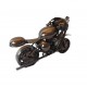 Motocicleta decorativa, Din metal, Negru, 17 cm, 356-3D Motocicleta decorativa, Din metal, Negru, 17 cm, 356-3D
