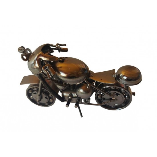 Motocicleta decorativa, Din metal, Negru, 17 cm, 356-3D Motocicleta decorativa, Din metal, Negru, 17 cm, 356-3D