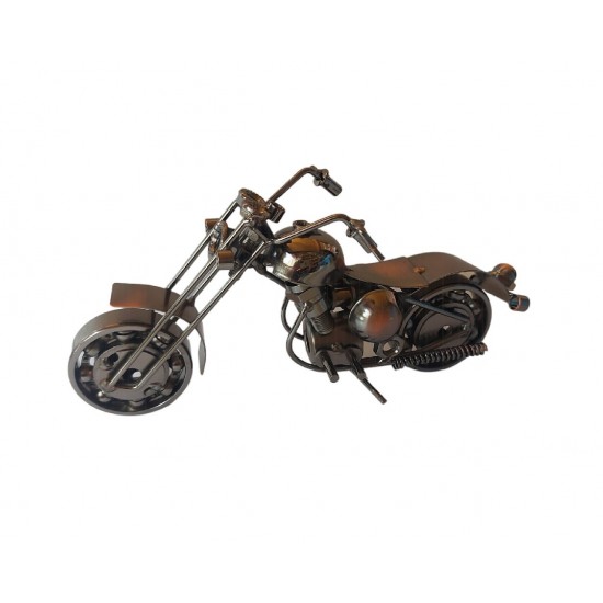 Motocicleta decorativa, Din metal, Negru, 20 cm, 356MD Motocicleta decorativa, Din metal, Negru, 20 cm, 356MD