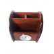 Ornament de birou cu ceas din lemn, Maro, 12 cm, 3561DX Ornament de birou cu ceas din lemn, Maro, 12 cm, 3561DX