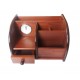 Ornament de birou cu ceas din lemn, Maro, 20 cm, 3560DX Ornament de birou cu ceas din lemn, Maro, 20 cm, 3560DX